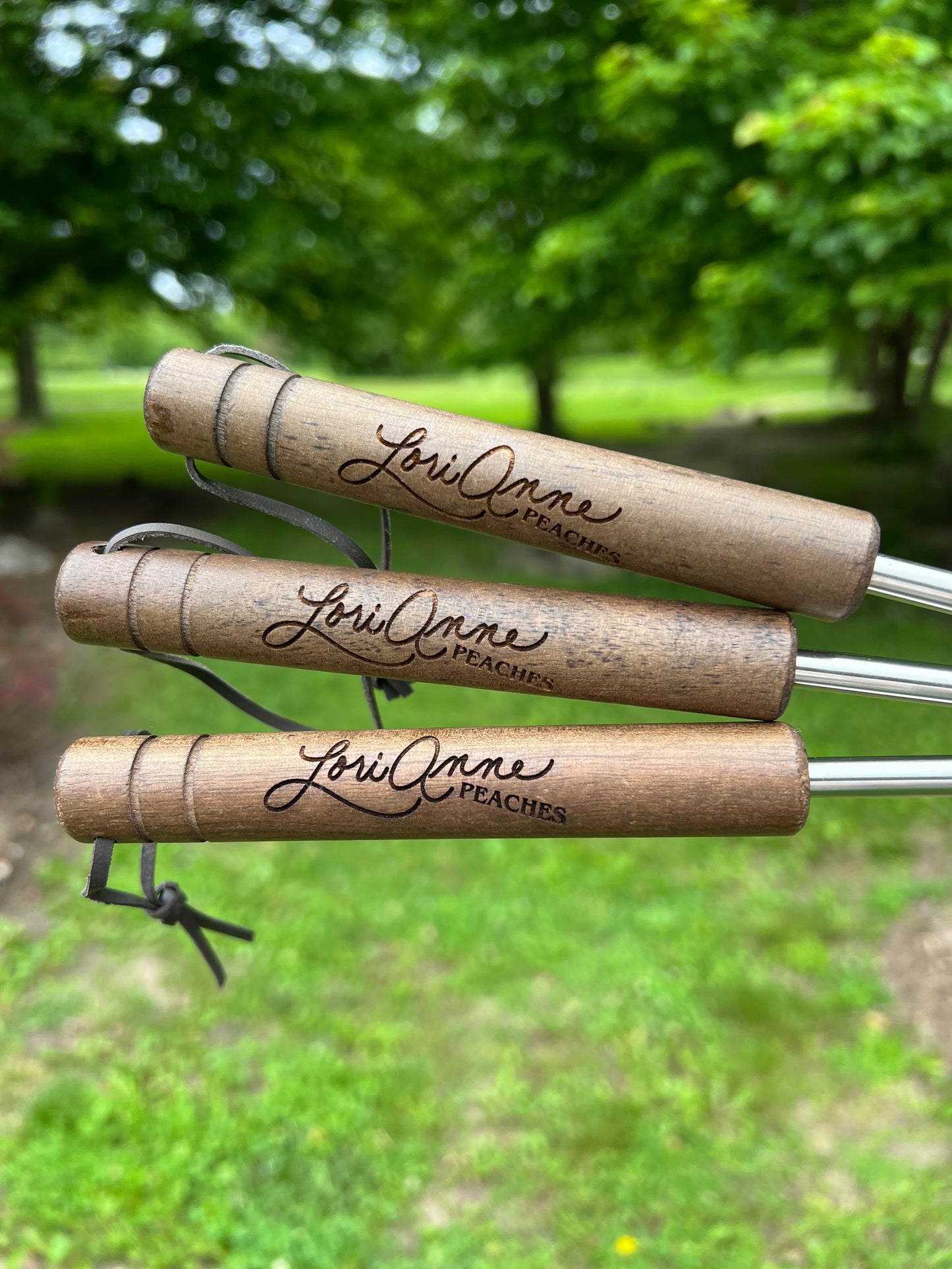 Personalized Walnut Handled Roasting Sticks
