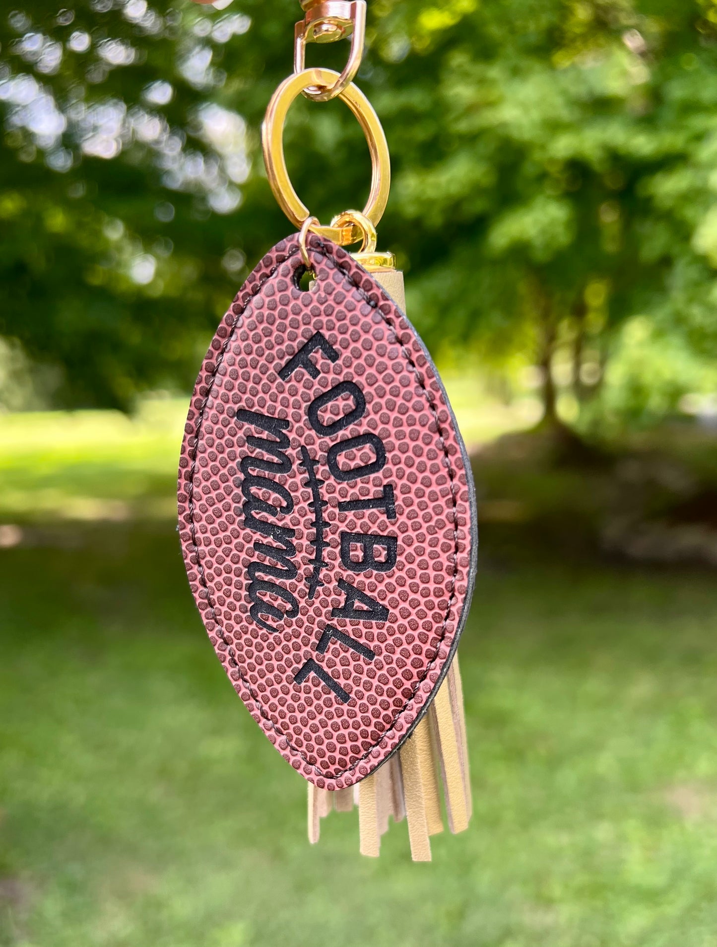 Personalized Football Keychain with Clip