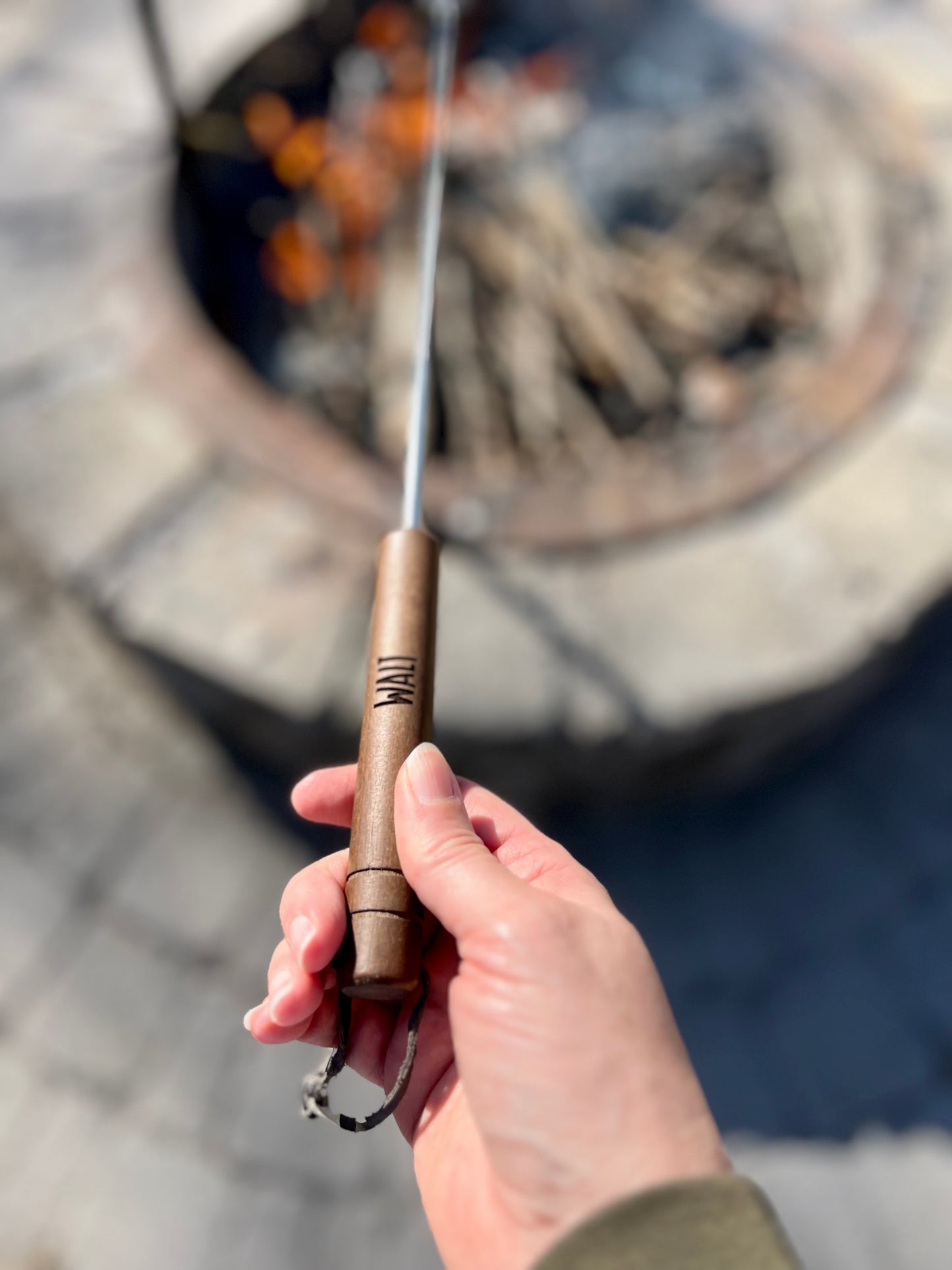 Personalized Walnut Handled Roasting Sticks