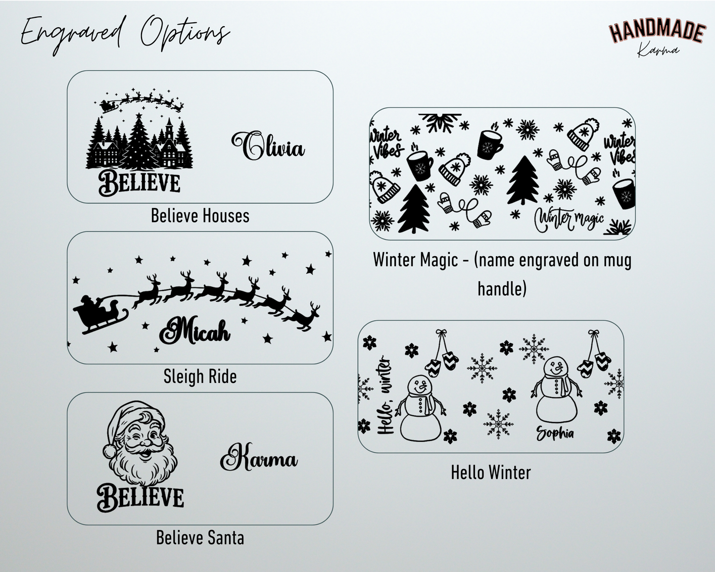 15 oz Christmas Mugs