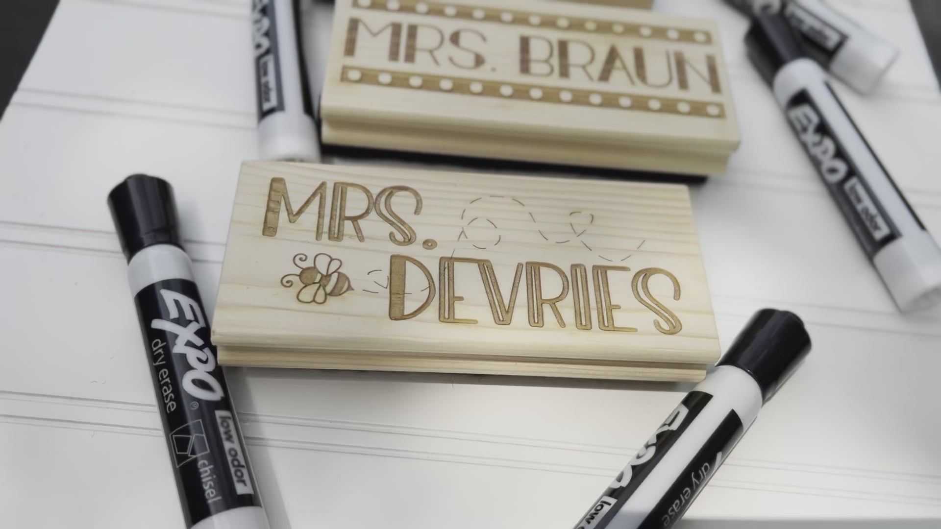 Engraved Whiteboard Eraser Kit Handmade Karma