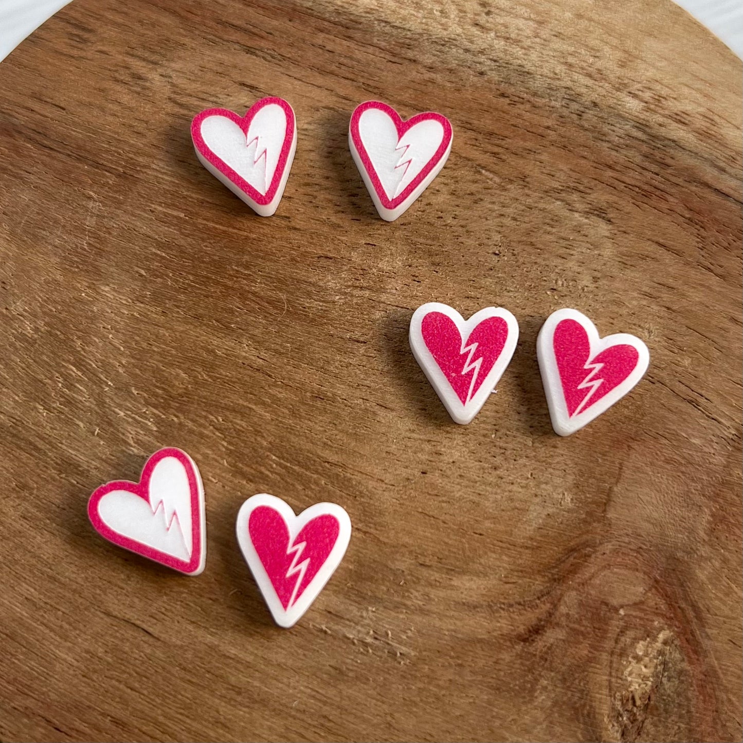 Broken Heart Stud Earrings