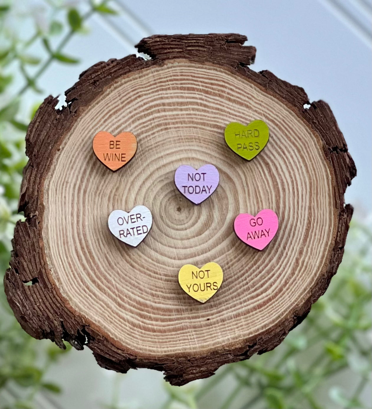 Anti-conversation Heart Stud Earrings