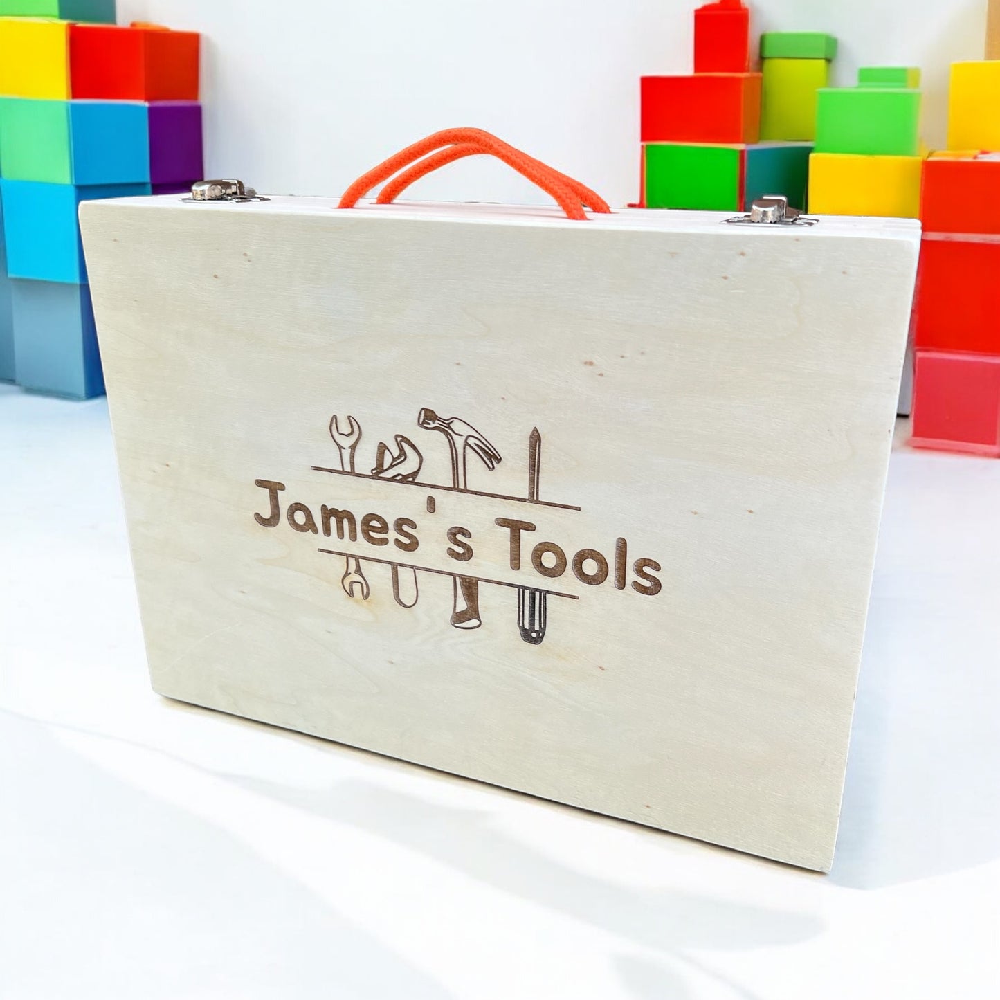 34 Piece Wooden Tool Toy Kit - Personalized