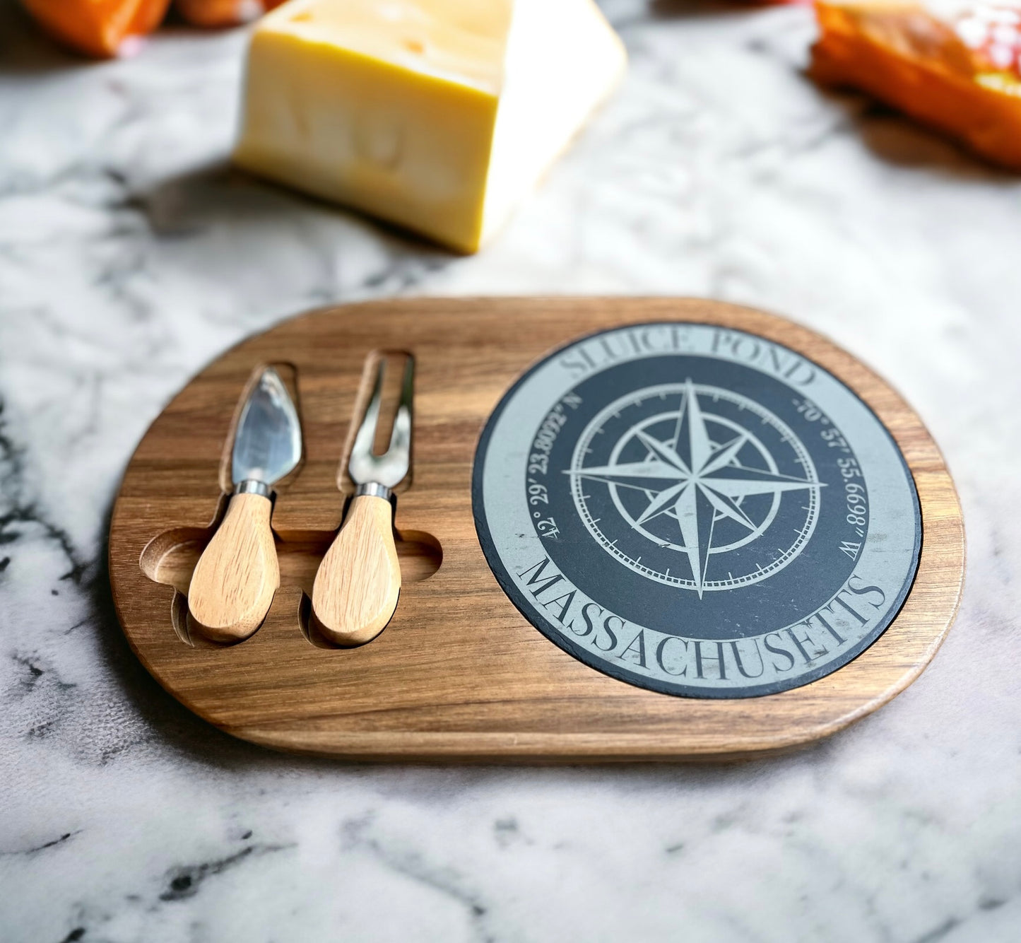 Cheese Board and Knife Set - Personalized