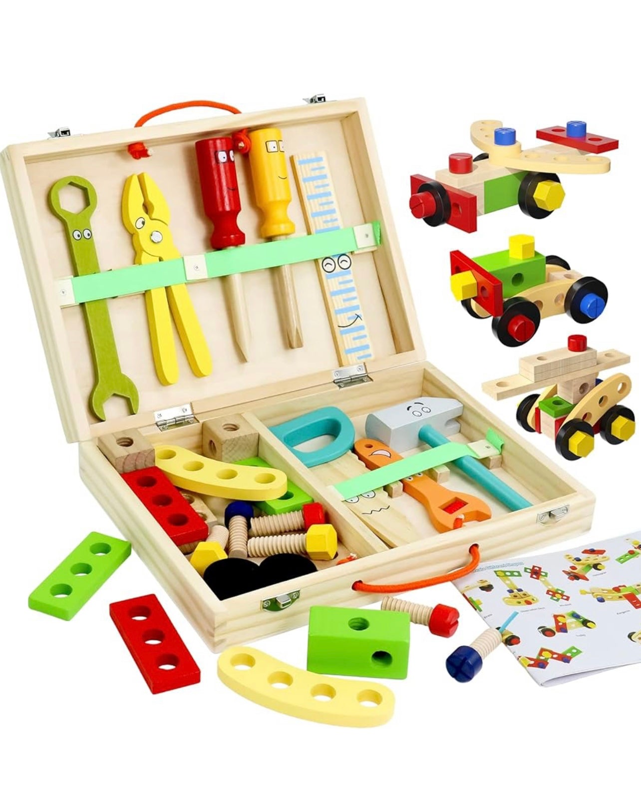 34 Piece Wooden Tool Toy Kit - Personalized