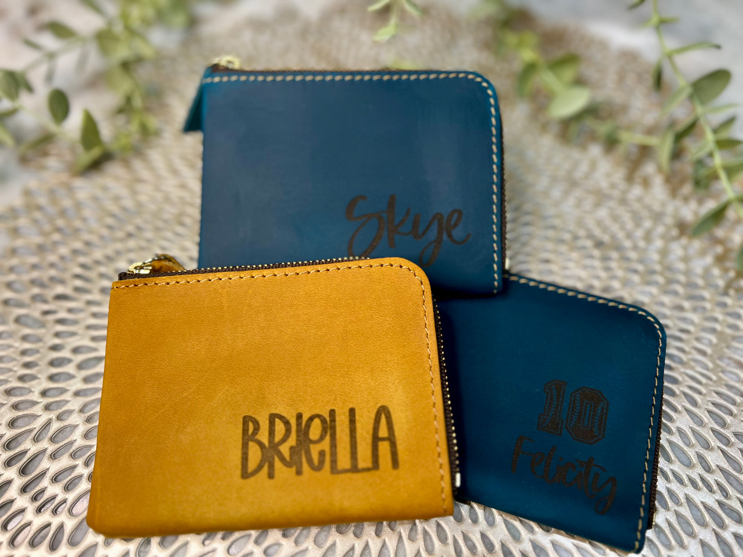 Personalized Genuine Leather Mini Wallet