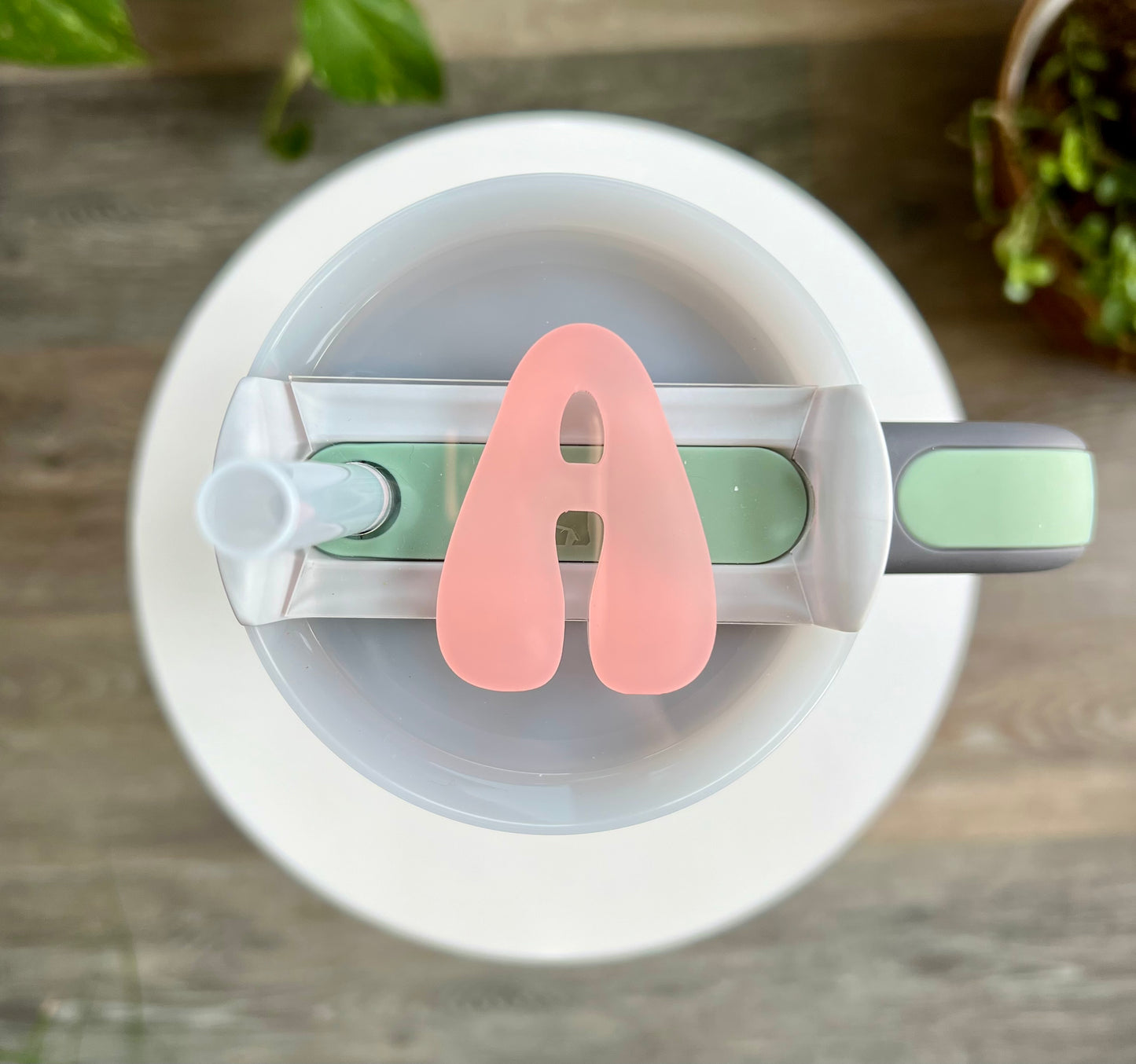 Retro Initial Tumbler Topper