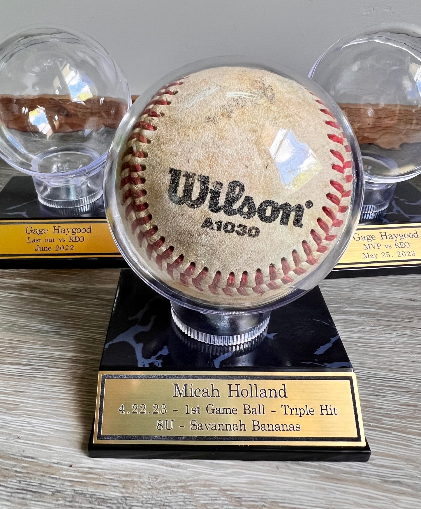 Personalized Baseball Trophy Display Stand