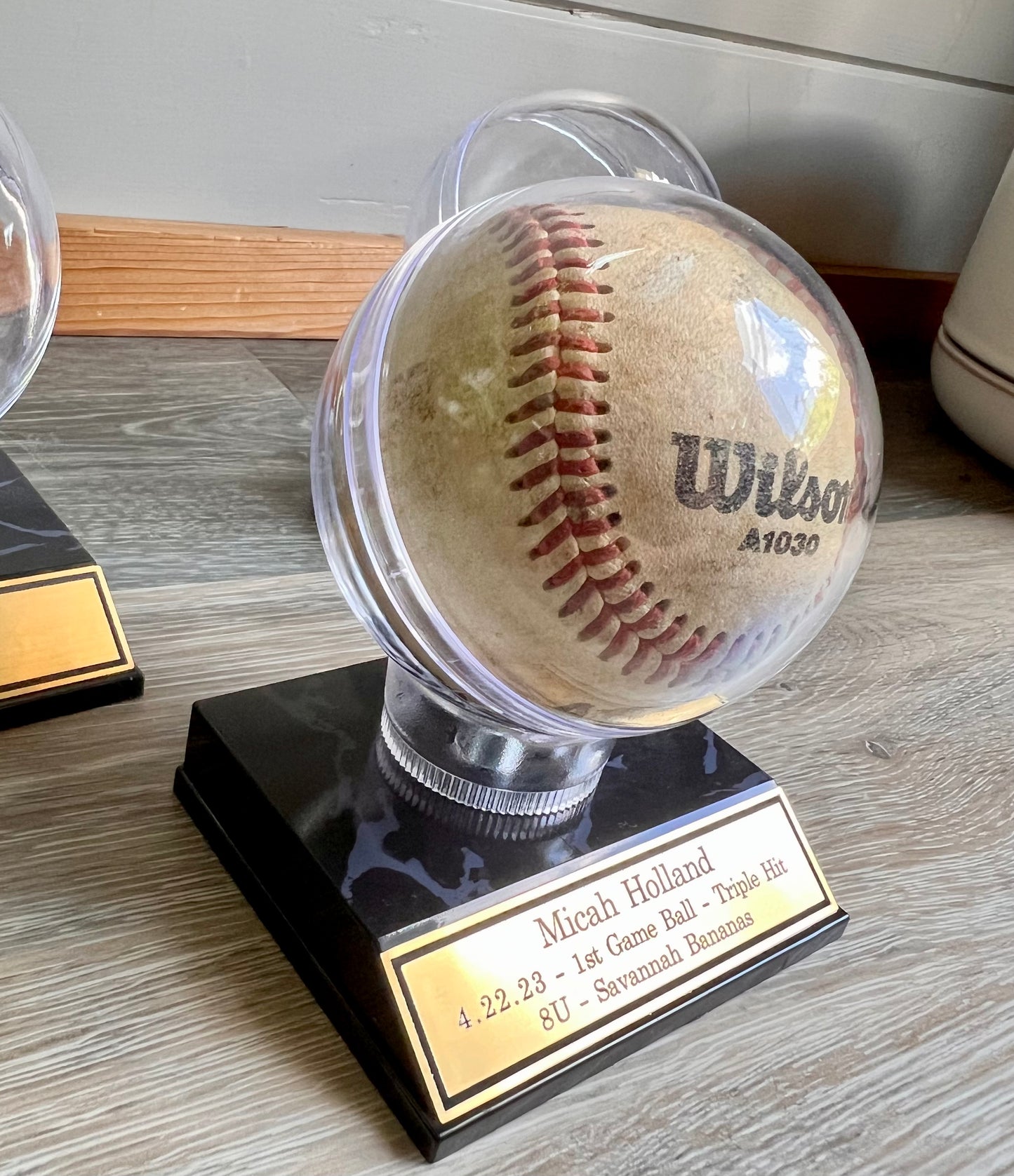 Personalized Baseball Trophy Display Stand
