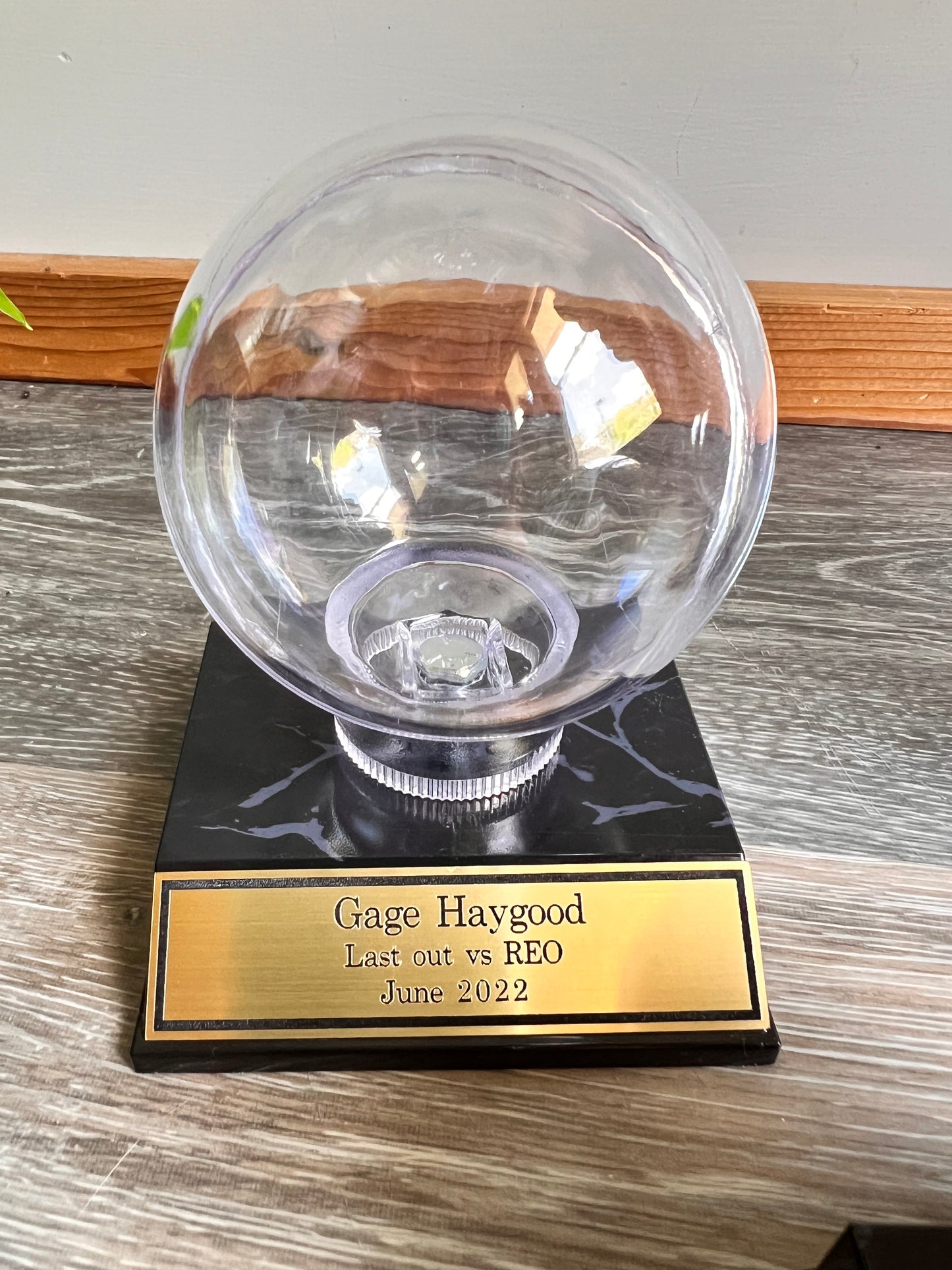Personalized Baseball Trophy Display Stand