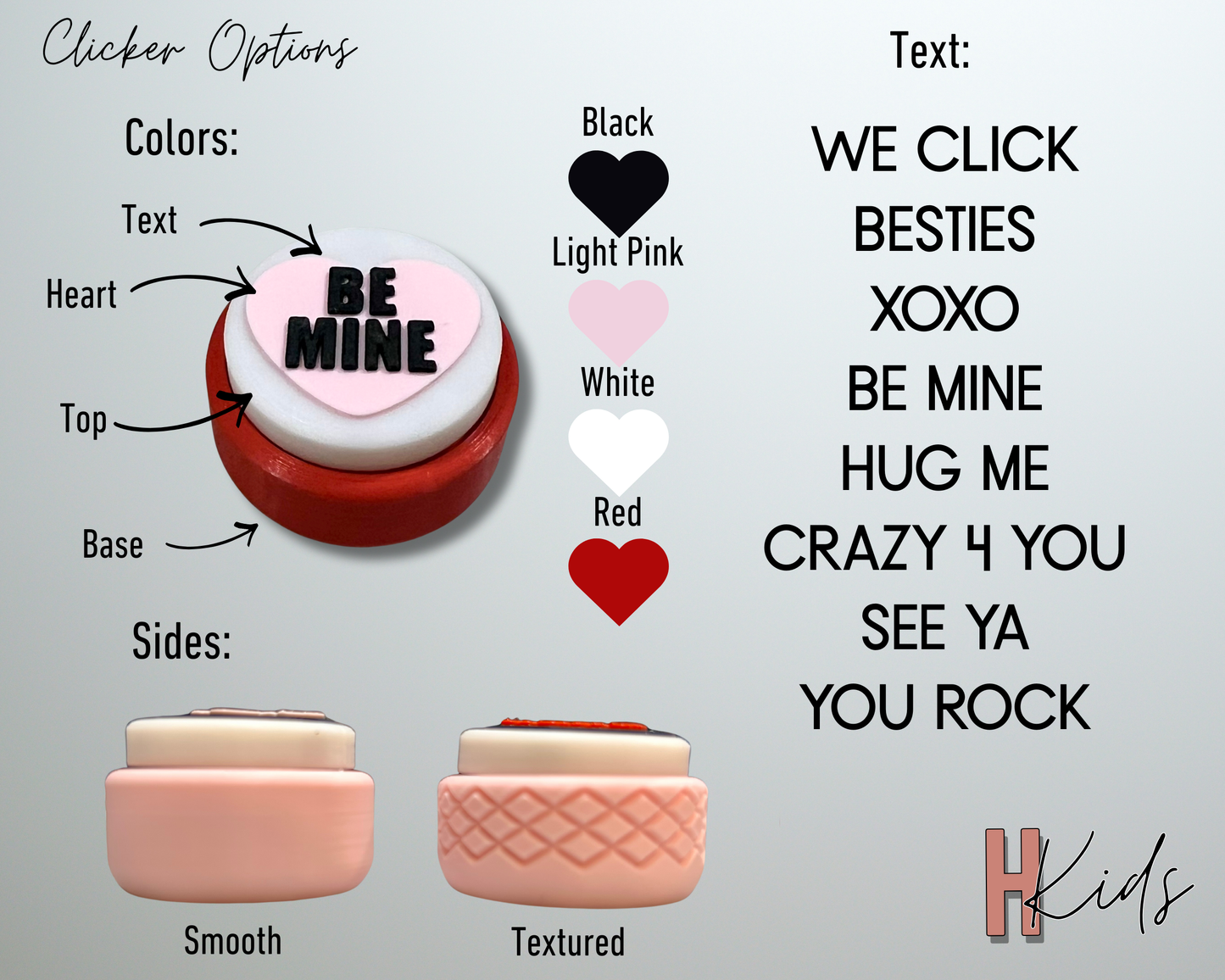 Valentine Conversation Heart Click Fidget
