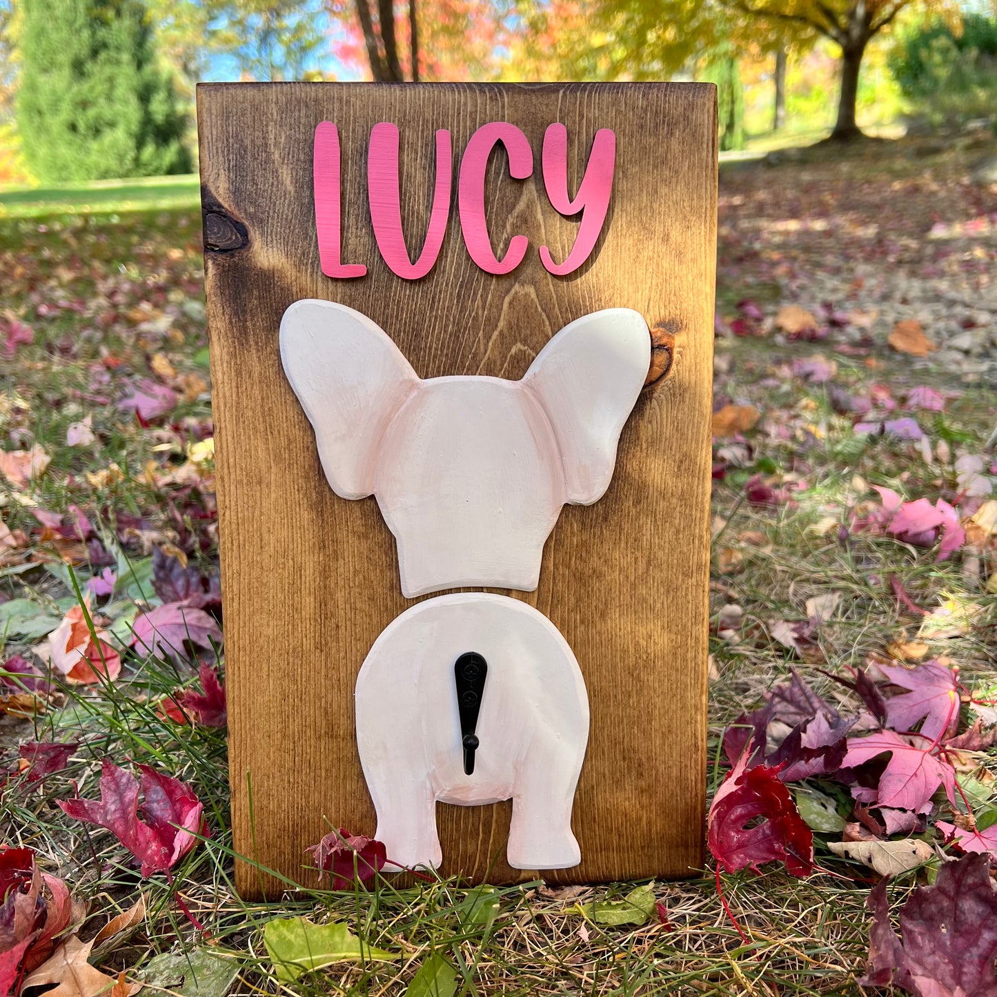 Personalized Dog Leash Holder - Wall Mount