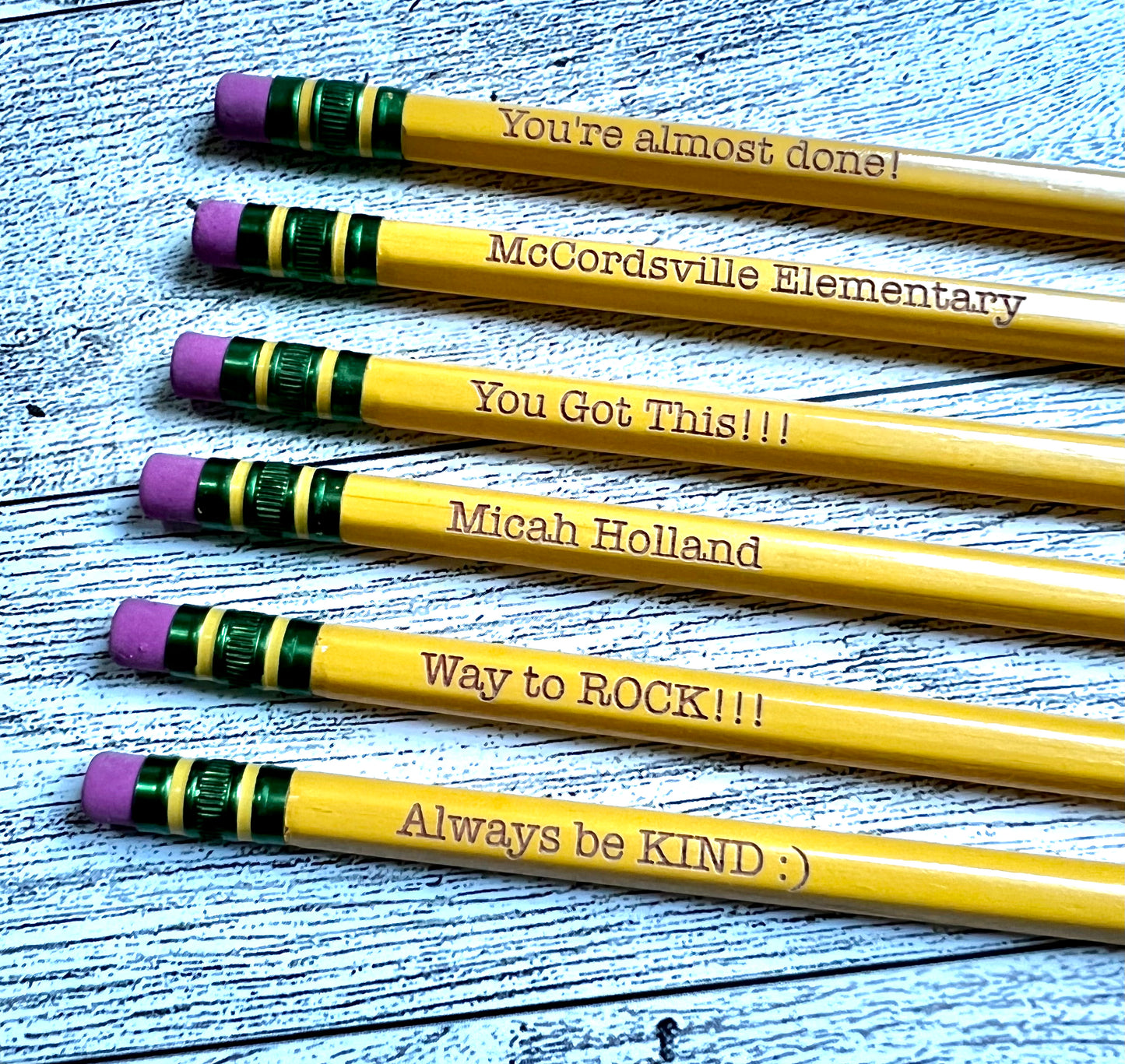 10 Personalized Pencils Set - Ticonderoga